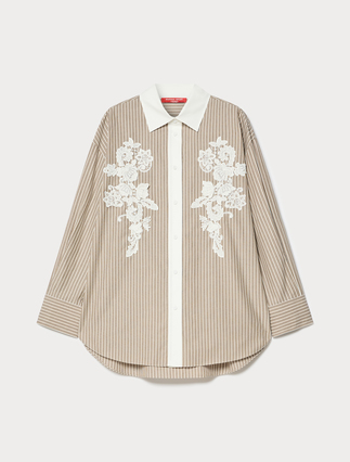 Embroidered poplin shirt - Marina Rinaldi