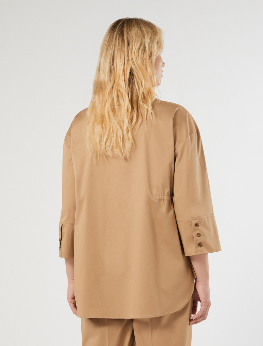 Stretch cotton gabardine tunic - BISCUIT - Marina Rinaldi - 4