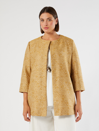 Casacca jacquard - VERDE OLIVA