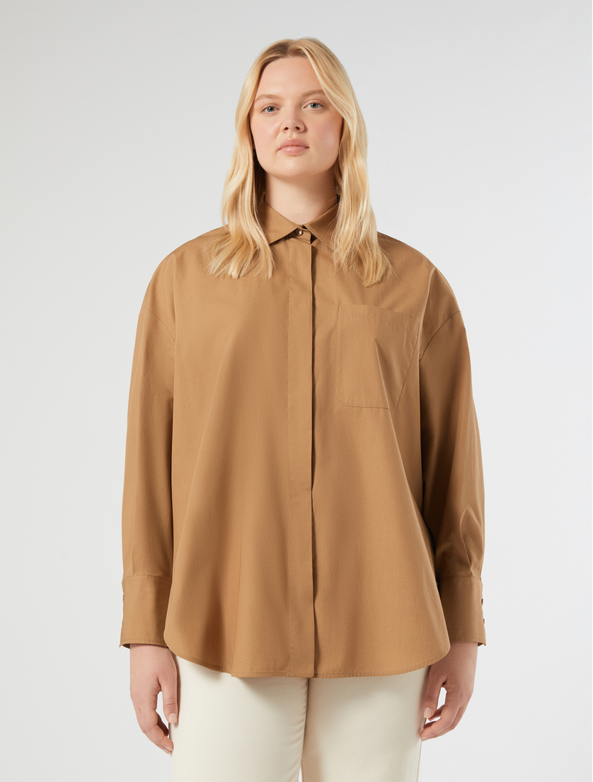 Cotton poplin shirt - TAWNY - Marina Rinaldi - 3