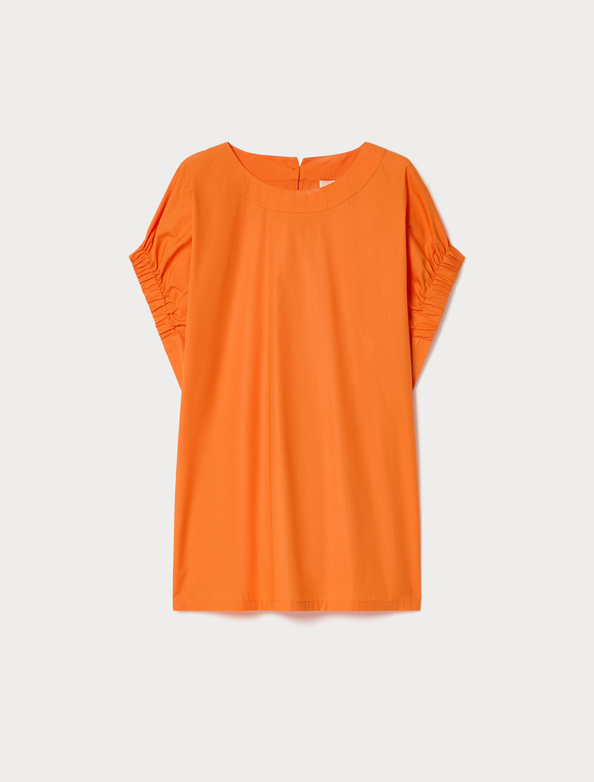 Cotton poplin blouse - TANGERINE - Marina Rinaldi