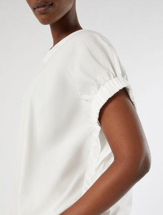 Cotton poplin blouse - IVORY - Marina Rinaldi - 5