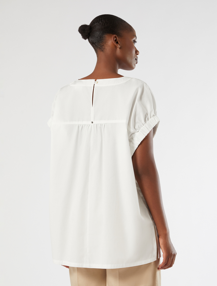 Blusa in popeline di cotone - AVORIO - Marina Rinaldi - 4