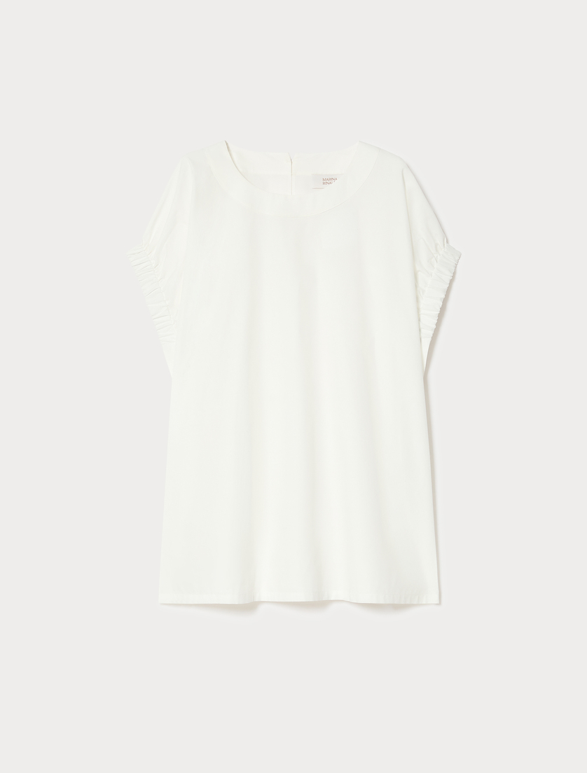 Blusa in popeline di cotone - AVORIO - Marina Rinaldi