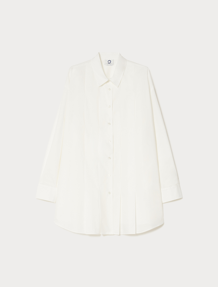 Camicia in microtwill di cotone - BIANCO OTTICO - Marina Rinaldi