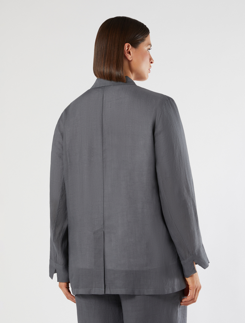 Ramie twill tunic - MEDIUM GREY - Marina Rinaldi - 4