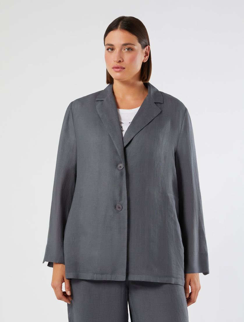 Ramie twill tunic - MEDIUM GREY - Marina Rinaldi - 3