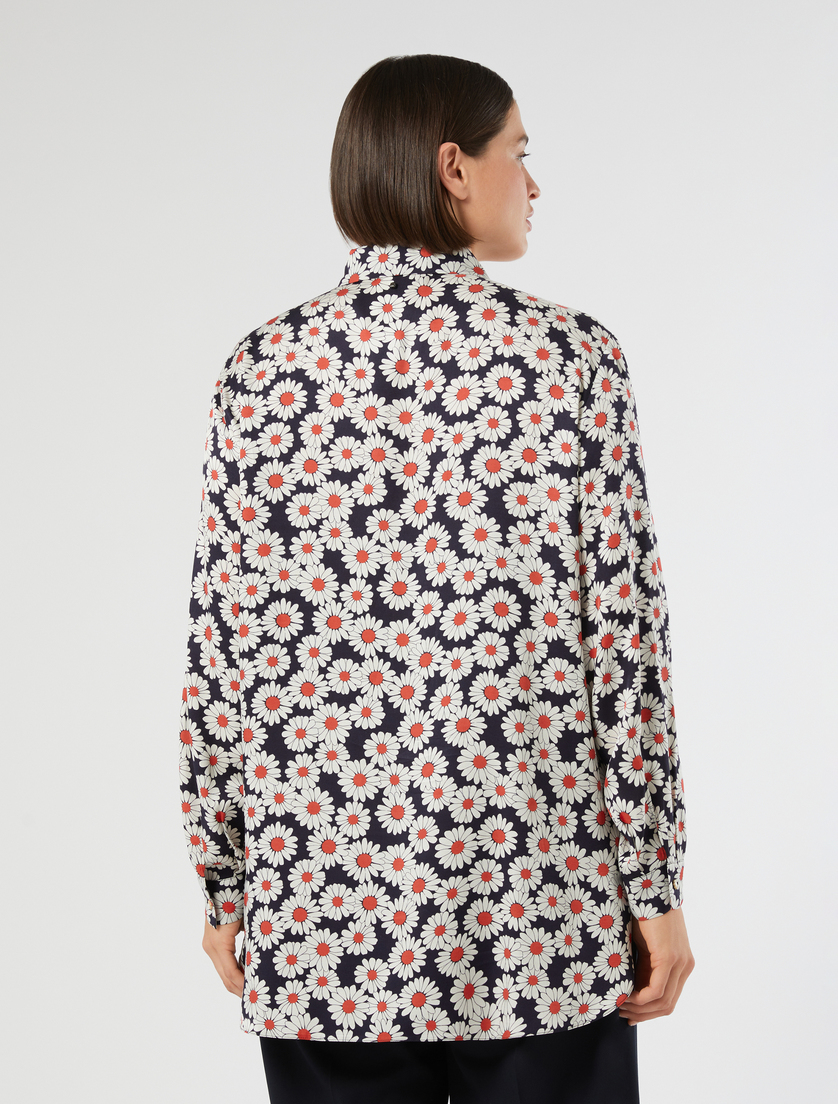 Printed twill shirt - ULTRAMARINE - Marina Rinaldi - 4