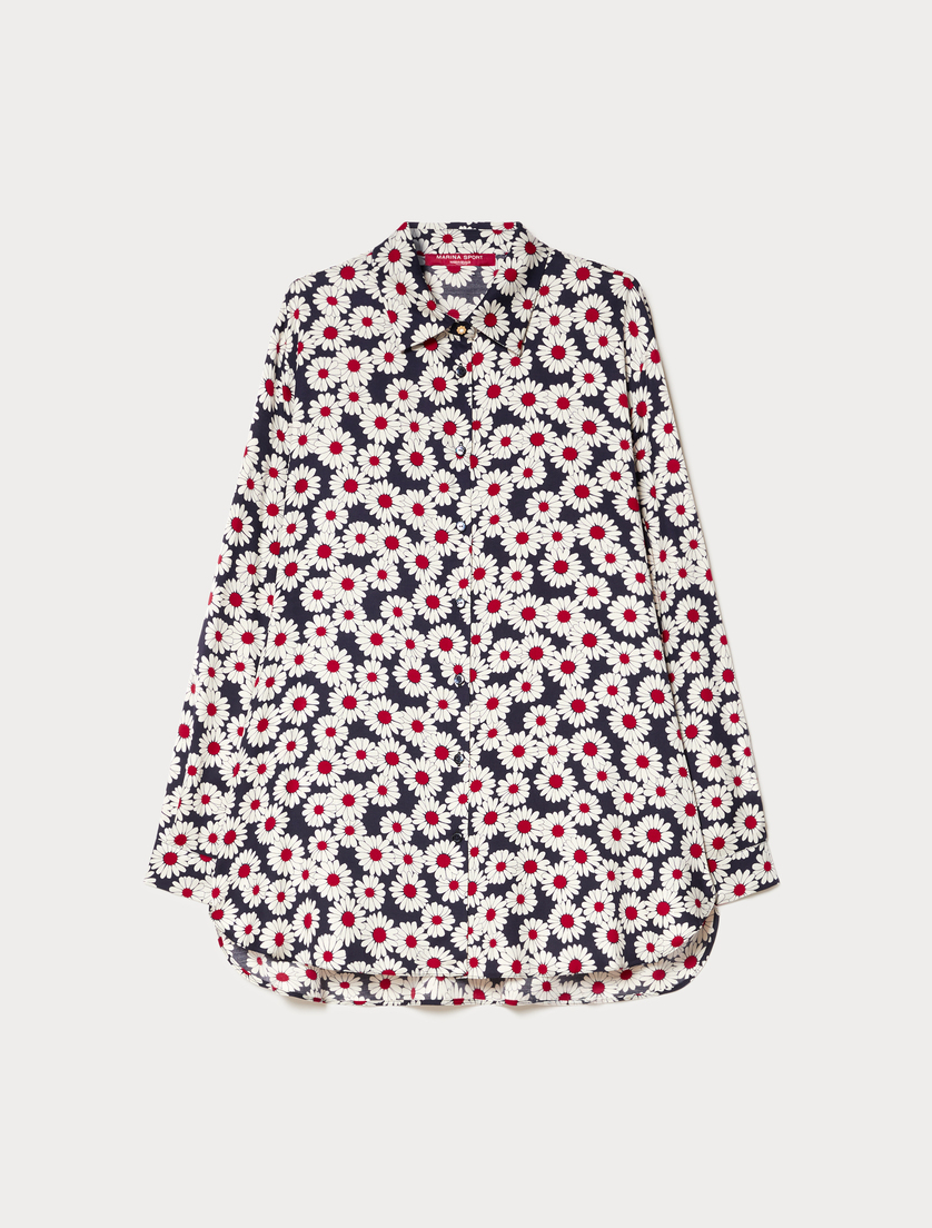 Printed twill shirt - ULTRAMARINE - Marina Rinaldi