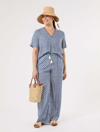 Blusa in viscosa con stampa - Marina Rinaldi