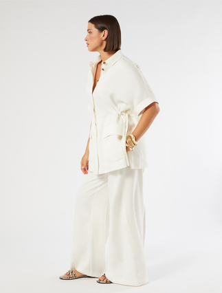 Stretch linen twill tunic - Marina Rinaldi