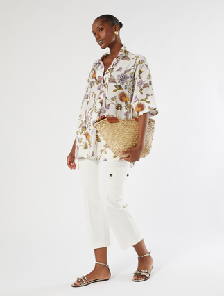 Oversized crepon shirt - Marina Rinaldi