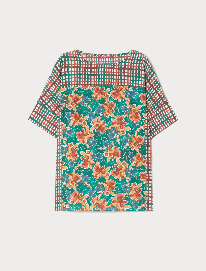 Cotton muslin blouse - MULTICOLOUR - Marina Rinaldi