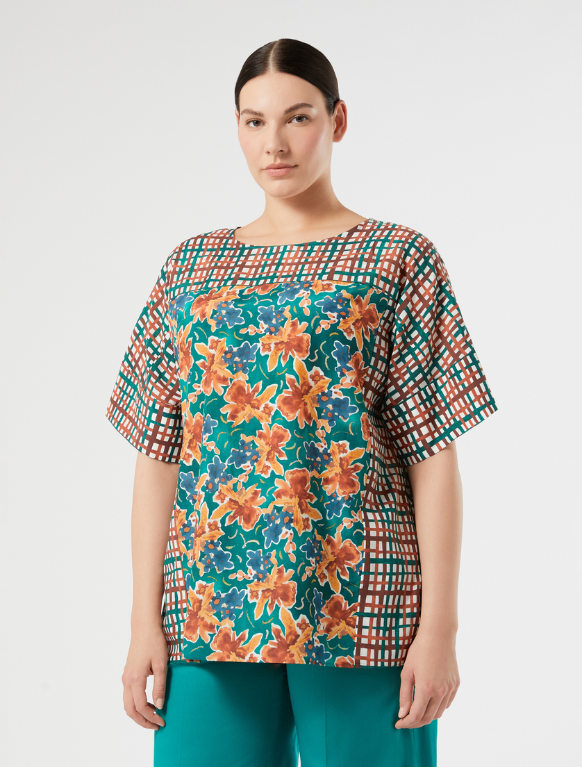 Cotton muslin blouse - MULTICOLOUR - Marina Rinaldi - 3