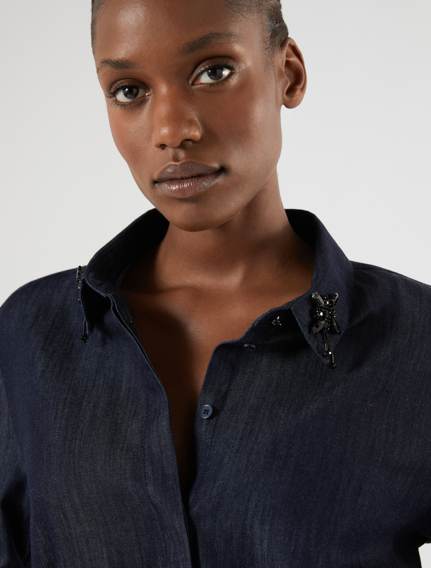 Lightweight denim shirt dress - BLUE JEANS - Marina Rinaldi - 5