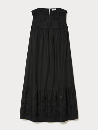 Long embroidered poplin dress - Marina Rinaldi