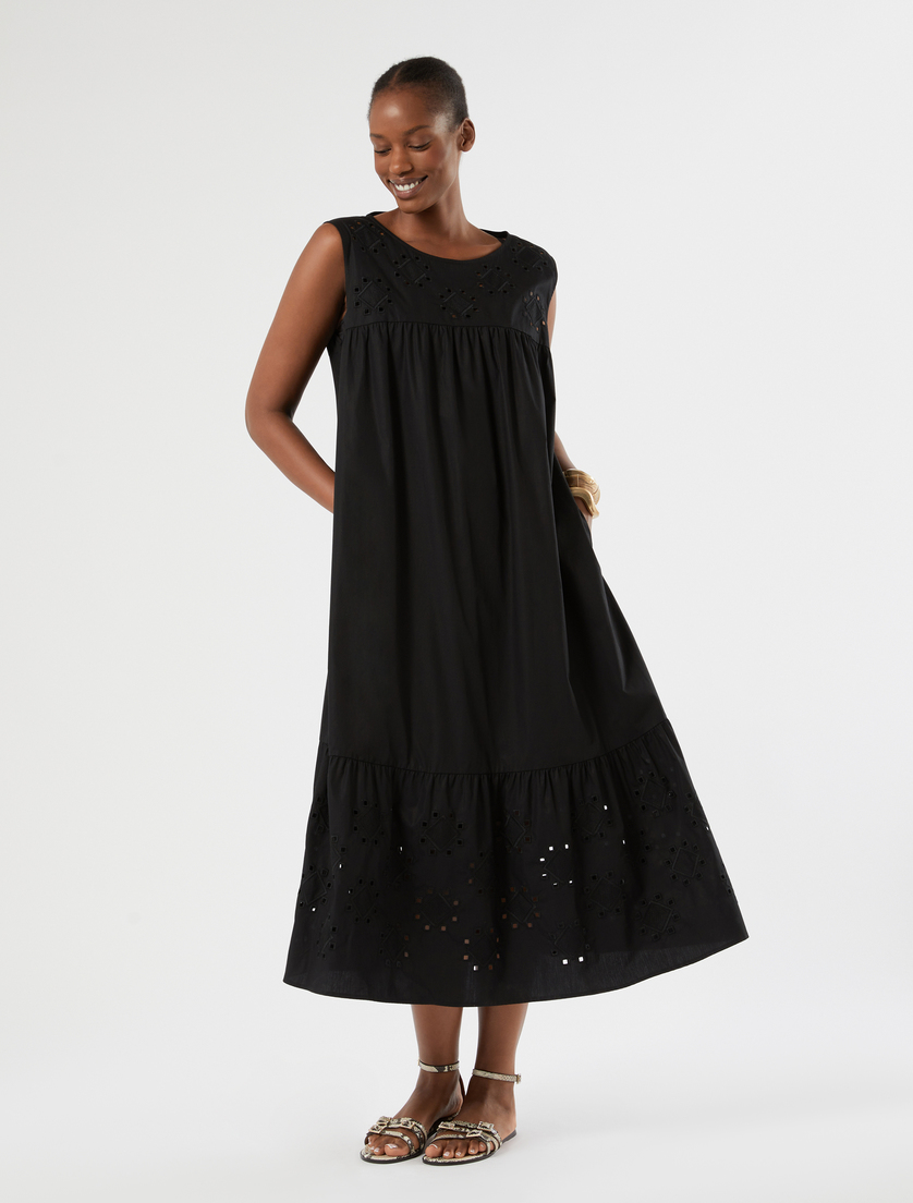 Long embroidered poplin dress - Marina Rinaldi