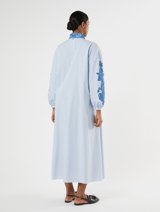 Cotton poplin shirt dress - OPTICAL WHITE - Marina Rinaldi - 4