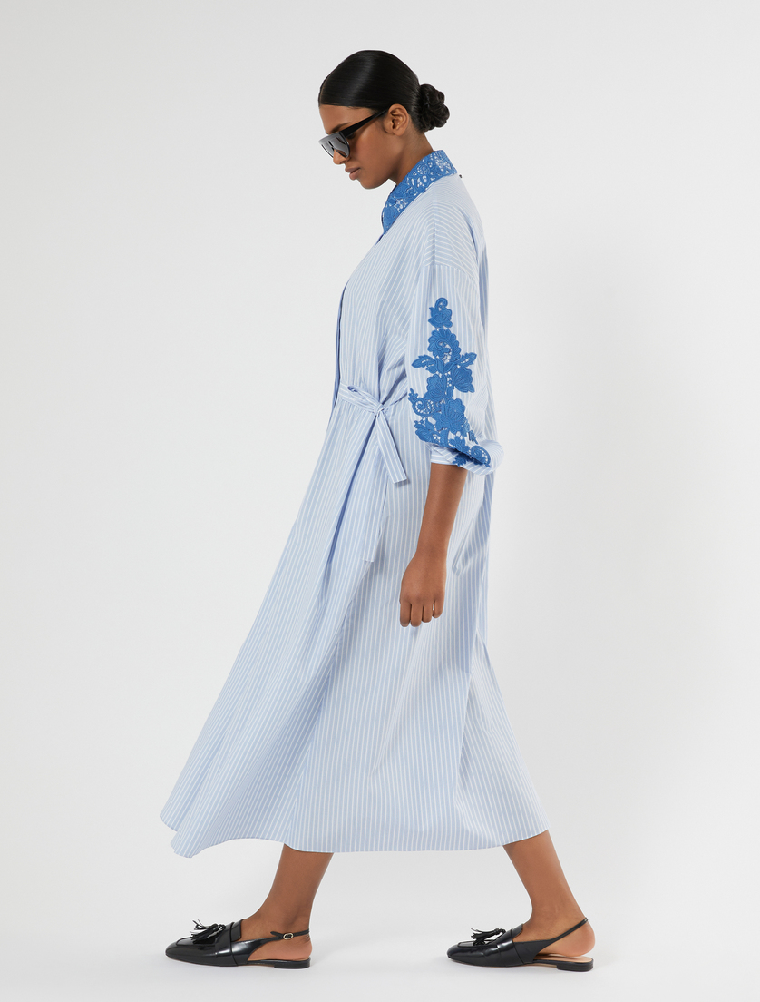 Cotton poplin shirt dress - OPTICAL WHITE - Marina Rinaldi - 2