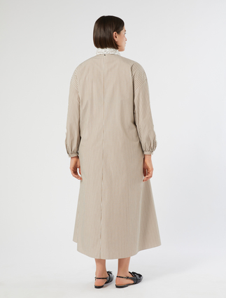 Cotton poplin shirt dress - IVORY - Marina Rinaldi - 4