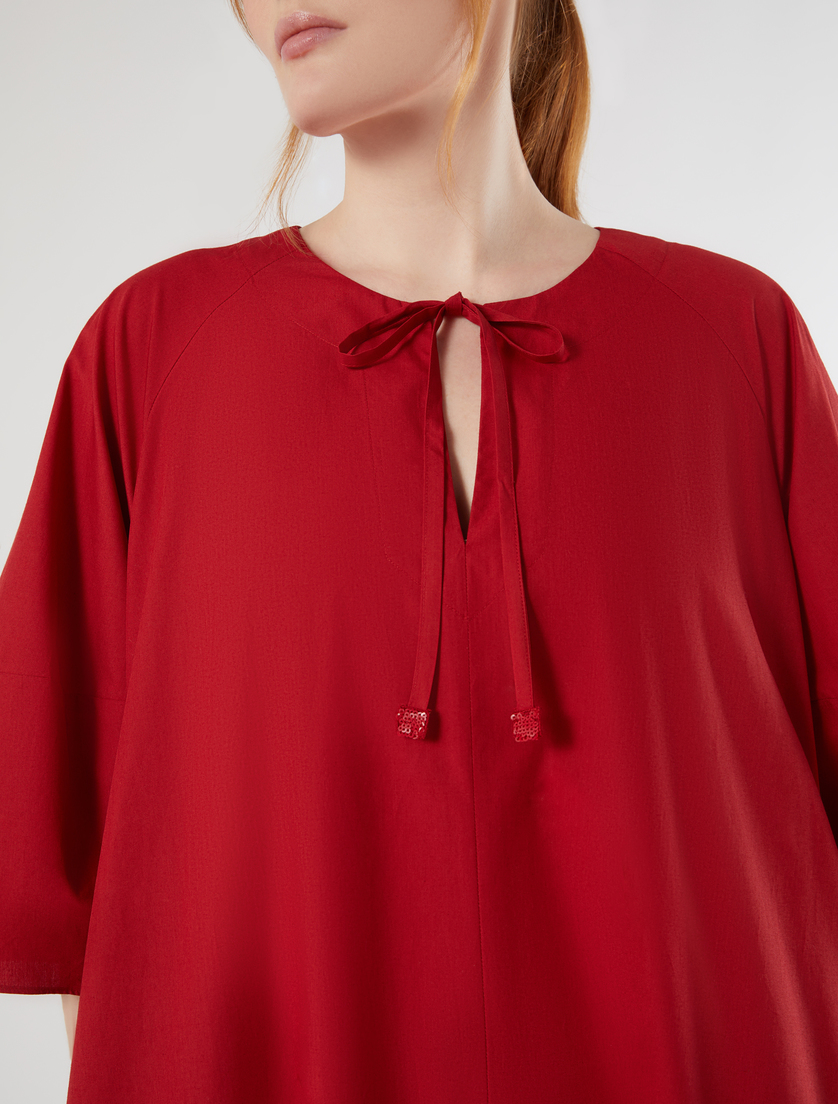 Cotton-poplin dress - RED - Marina Rinaldi - 5