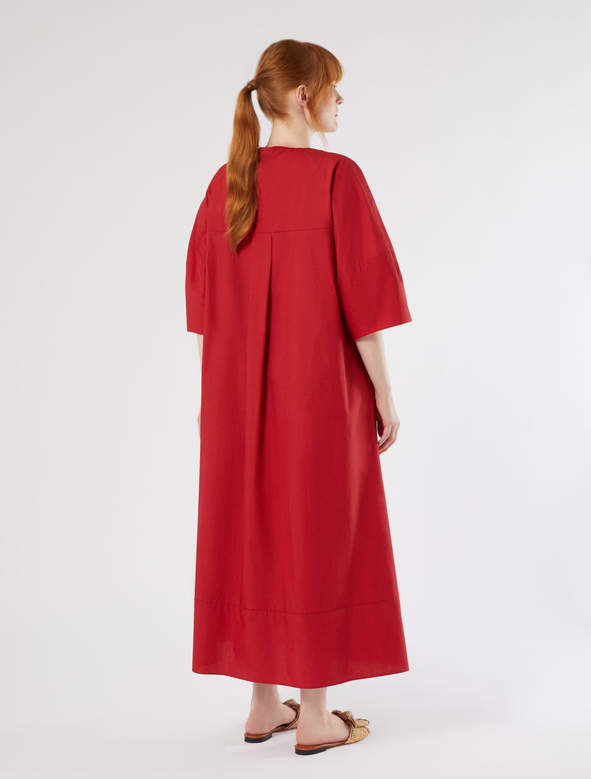 Cotton-poplin dress - RED - Marina Rinaldi - 4