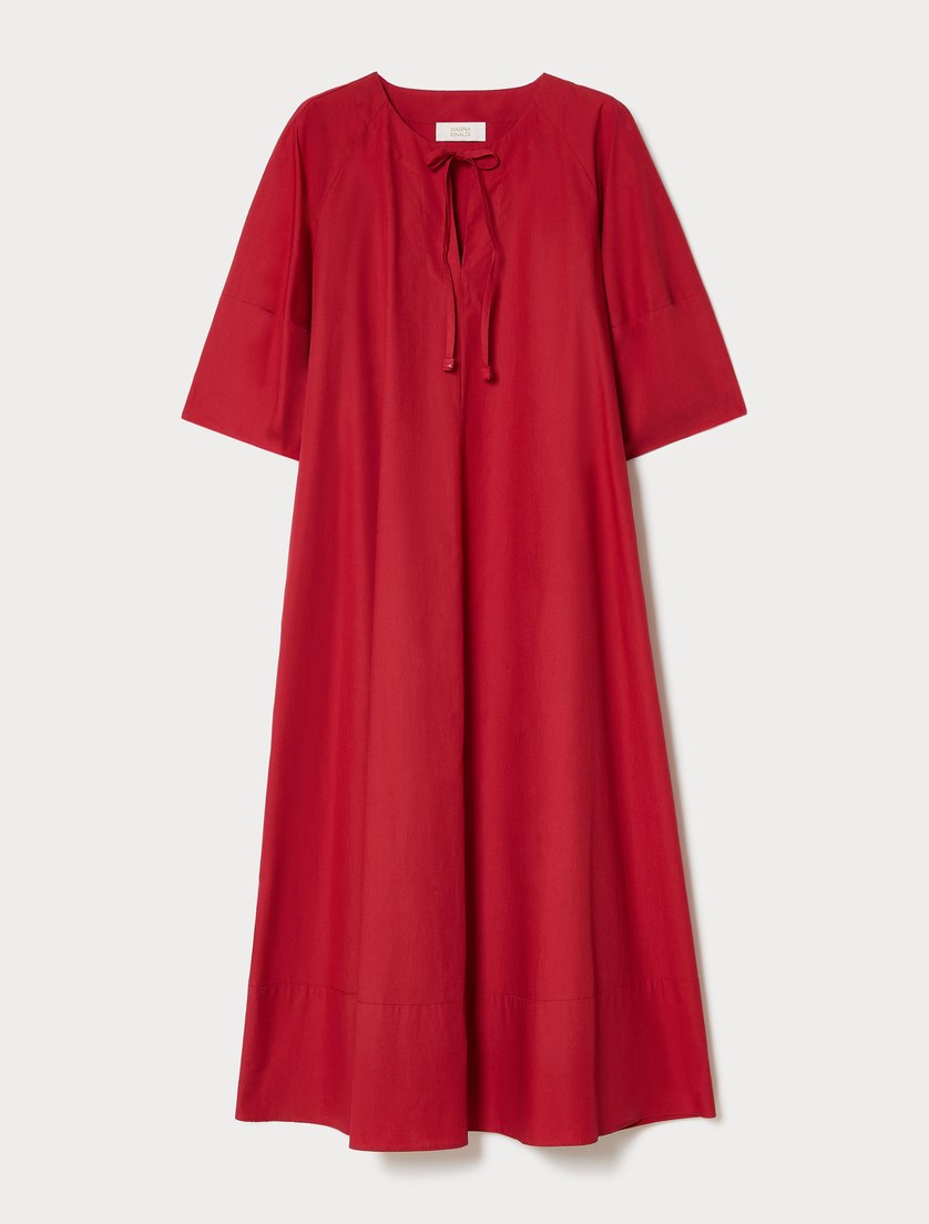Cotton-poplin dress - RED - Marina Rinaldi
