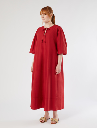 Cotton-poplin dress - RED - Marina Rinaldi - 3