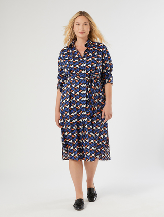Cotton poplin shirt dress - Marina Rinaldi