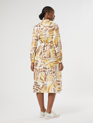 Cotton poplin shirt dress - IVORY - Marina Rinaldi - 4