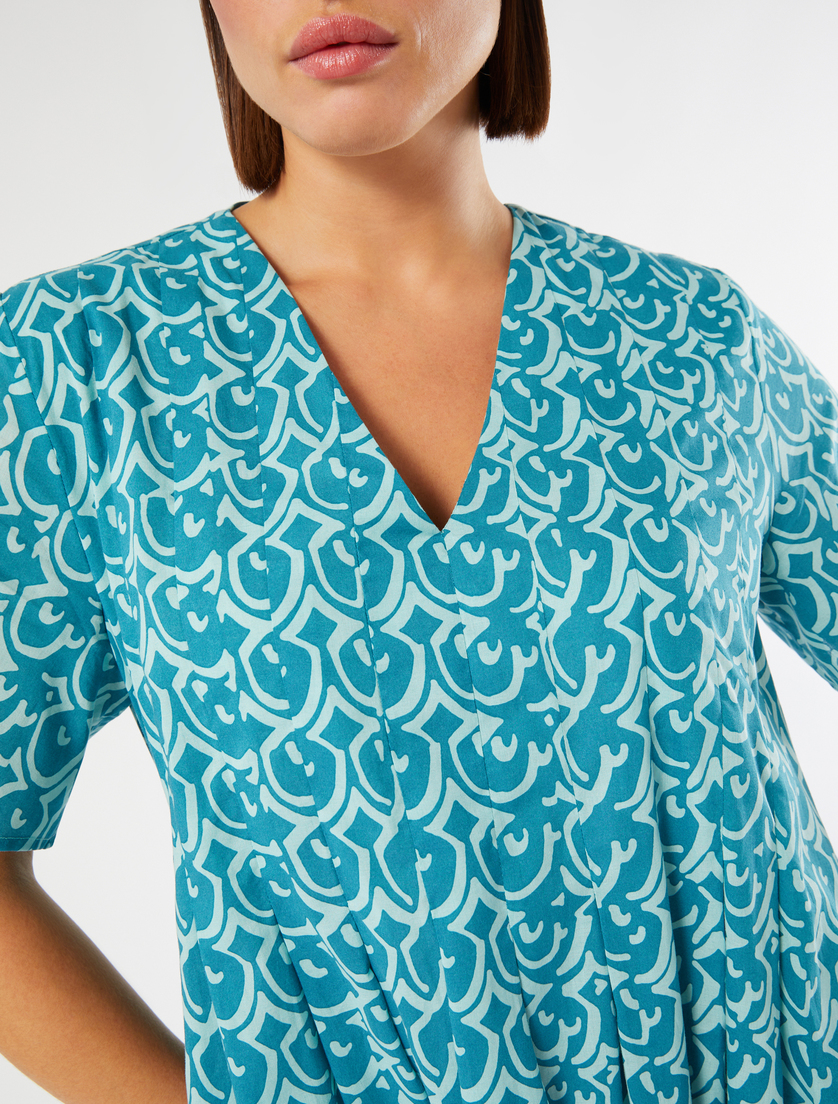 Long poplin dress - GREEN - Marina Rinaldi - 5