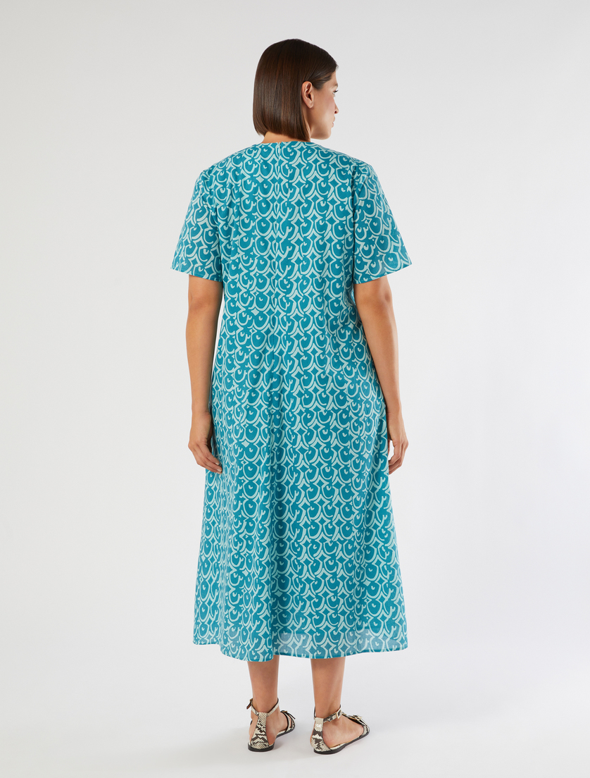 Long poplin dress - GREEN - Marina Rinaldi - 4