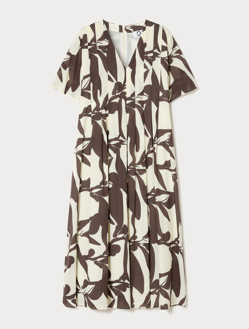 Long poplin dress - IVORY - Marina Rinaldi