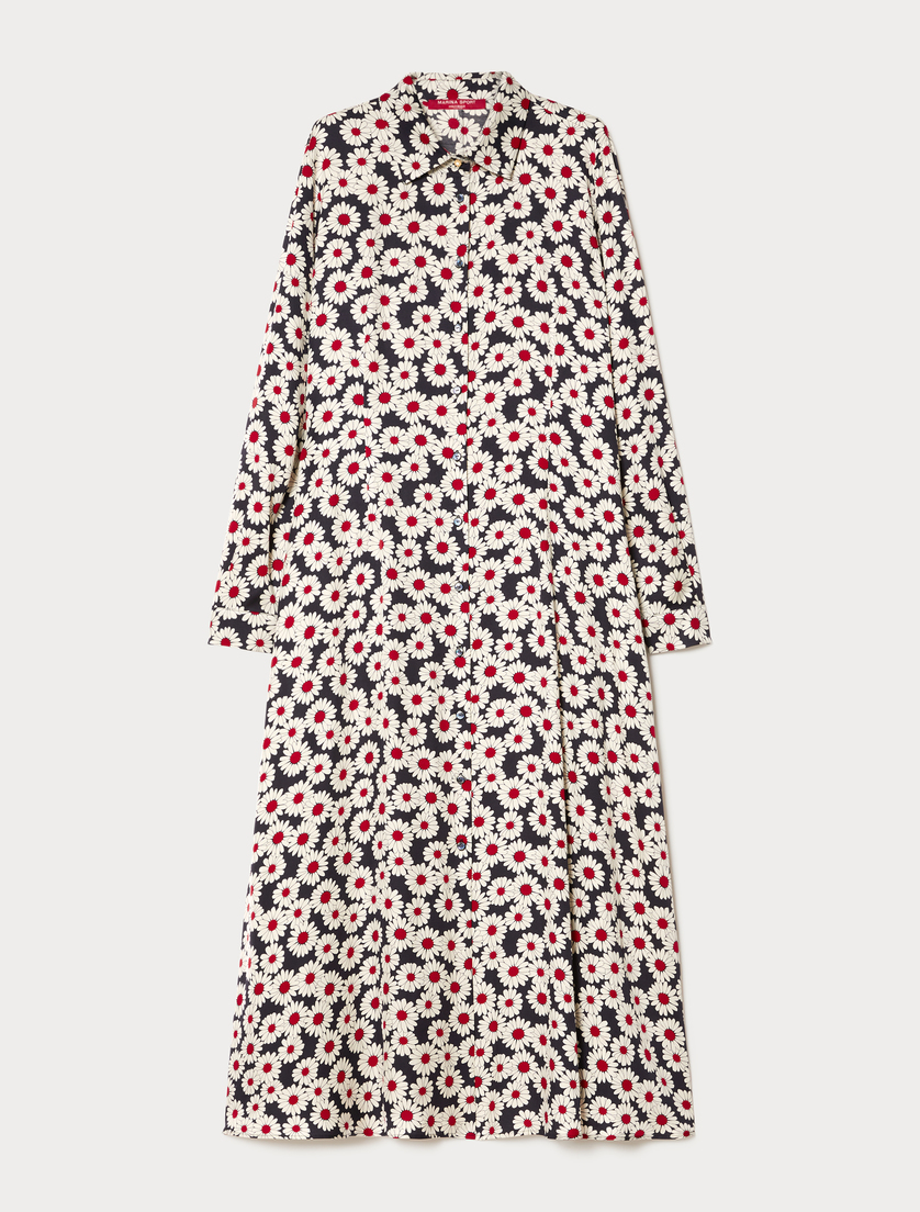 Printed twill shirt dress - ULTRAMARINE - Marina Rinaldi