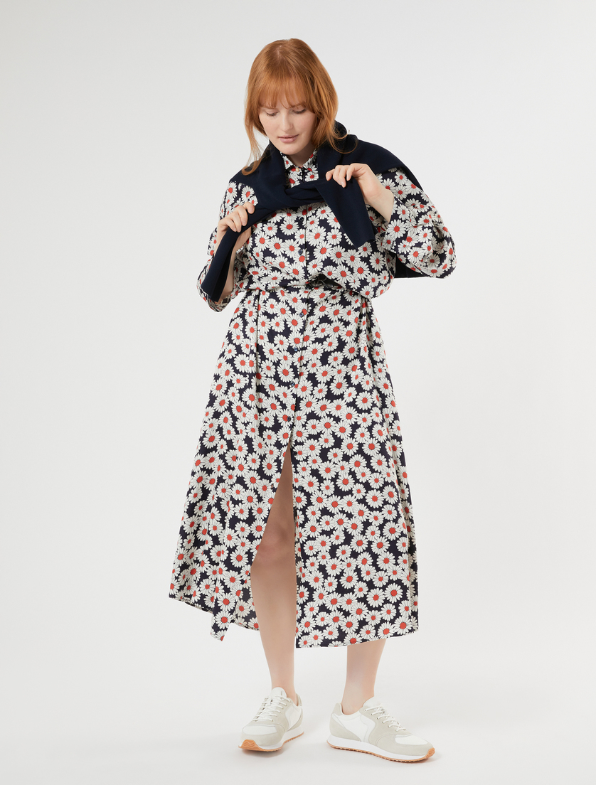 Printed twill shirt dress - ULTRAMARINE - Marina Rinaldi - 2