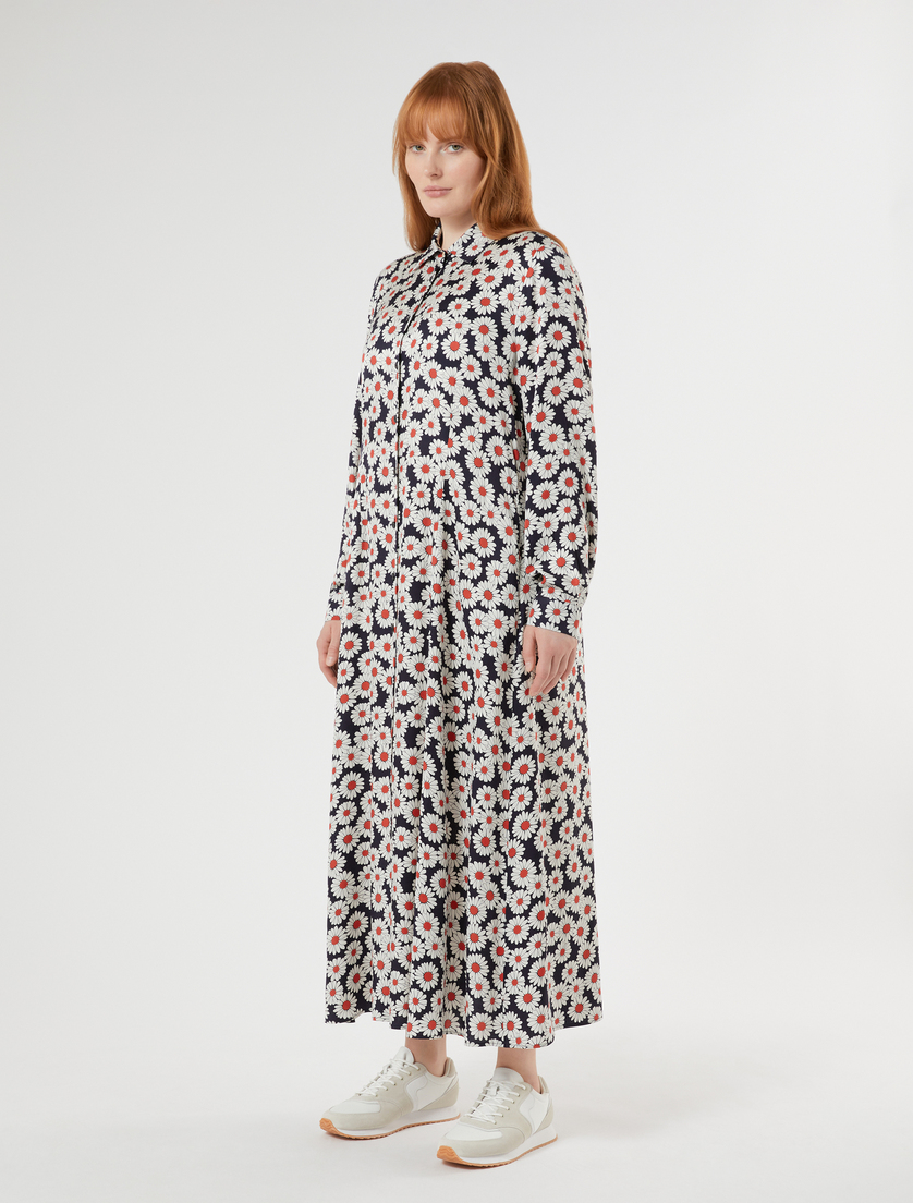 Printed twill shirt dress - ULTRAMARINE - Marina Rinaldi - 3