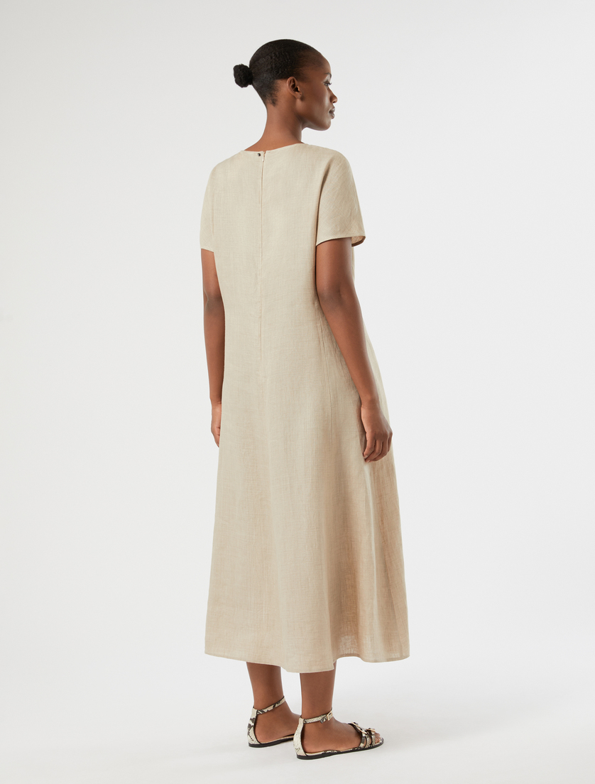 Faded linen dress - SAND - Marina Rinaldi - 4