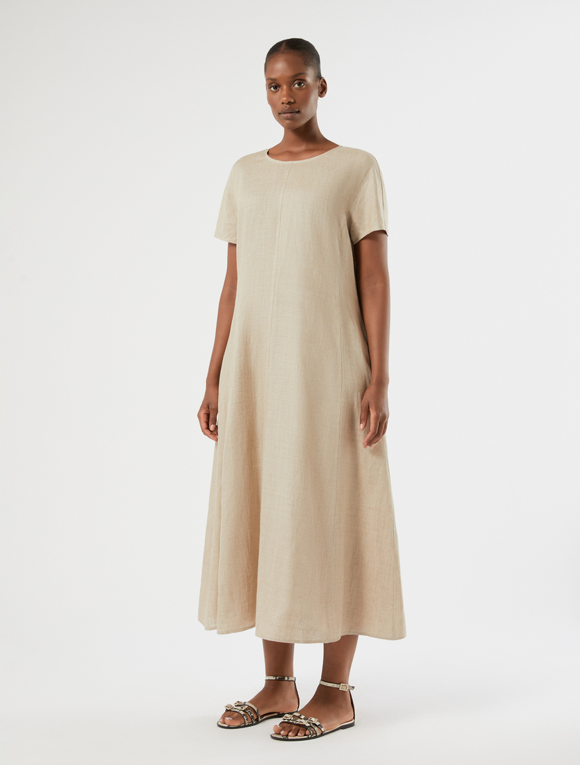 Faded linen dress - SAND - Marina Rinaldi - 3