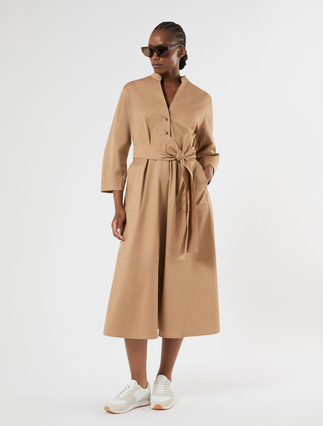 Long cotton gabardine dress - Marina Rinaldi