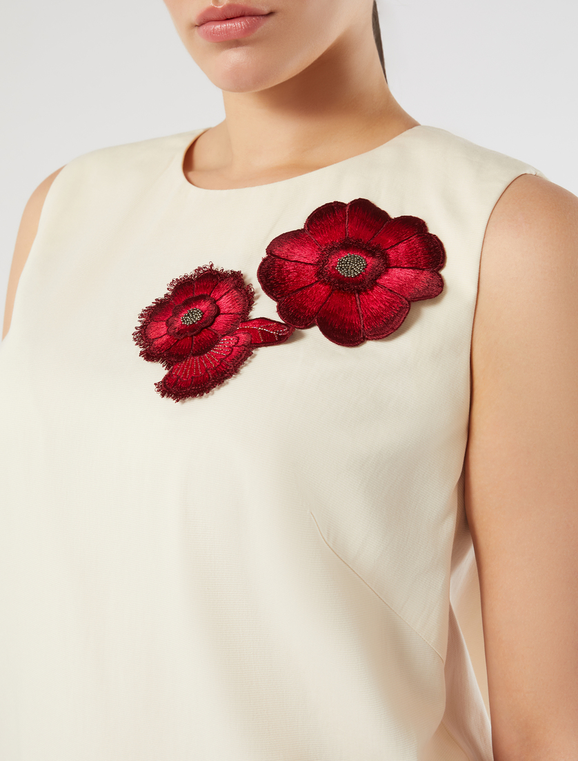 Abito in ottoman di cotone - ECRU - Marina Rinaldi - 5