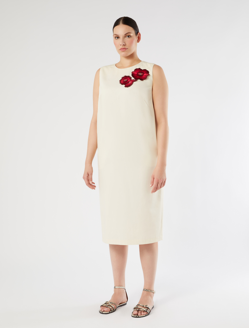 Abito in ottoman di cotone - ECRU - Marina Rinaldi - 3