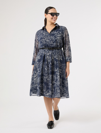 Printed georgette dress - Marina Rinaldi