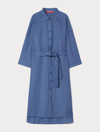 Linen canvas shirt dress - Marina Rinaldi