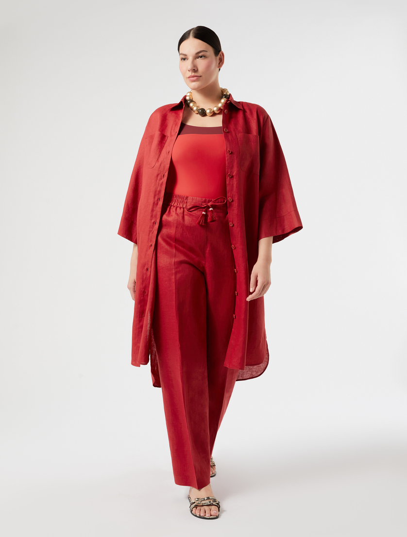 Linen canvas shirt dress - Marina Rinaldi