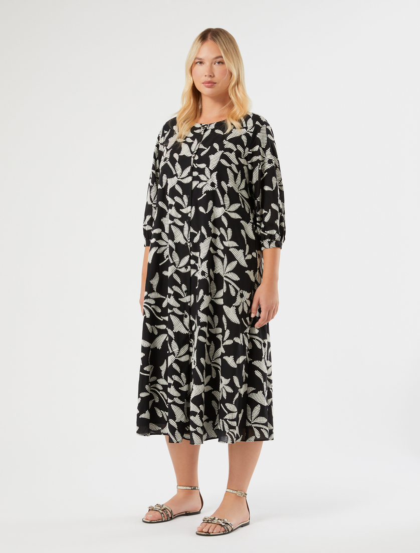 Embroidered muslin dress - BLACK - Marina Rinaldi - 3