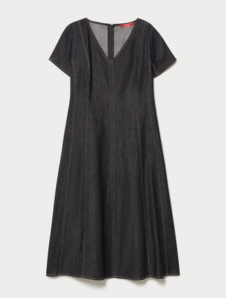 Denim-look cotton dress - Marina Rinaldi