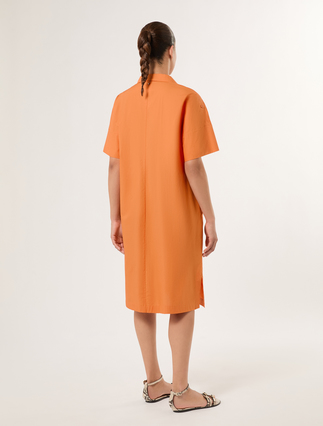 Cotton poplin dress - TANGERINE - Marina Rinaldi - 4