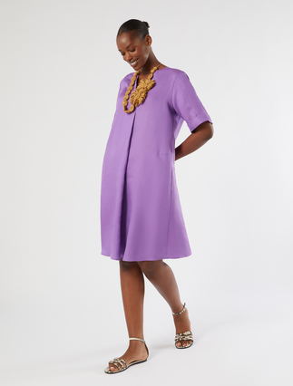 Linen-blend twill dress - Marina Rinaldi