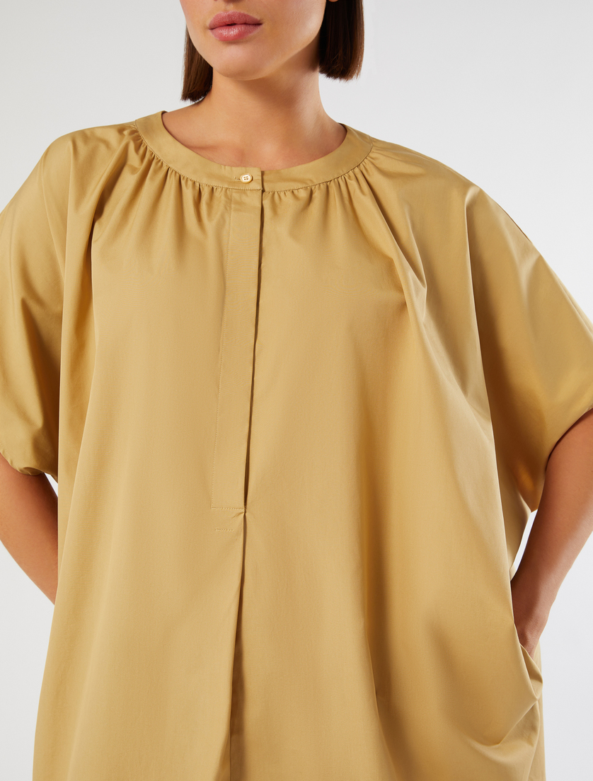Cotton poplin dress - CAMEL - Marina Rinaldi - 5