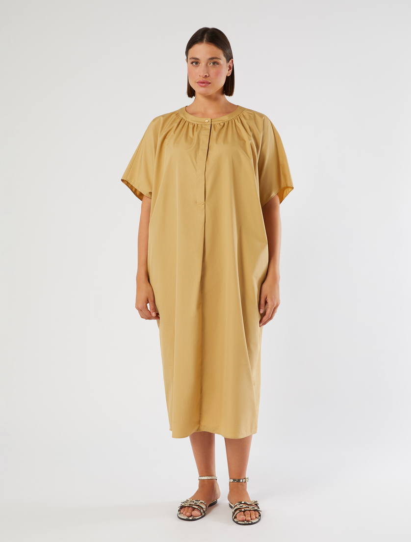 Cotton poplin dress - CAMEL - Marina Rinaldi - 3
